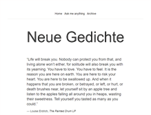 Tablet Screenshot of neue-gedichte.tumblr.com
