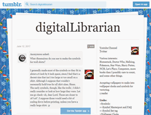 Tablet Screenshot of digitallibrarian.tumblr.com