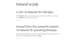 Desktop Screenshot of naturalinjuly.tumblr.com