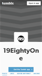 Mobile Screenshot of 19eighty1.tumblr.com