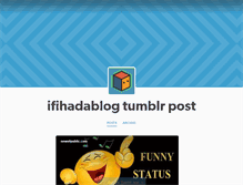 Tablet Screenshot of ifihadablog.tumblr.com