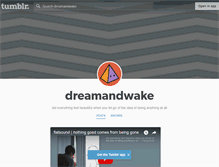 Tablet Screenshot of dreamandwake.tumblr.com