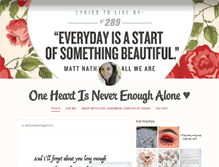 Tablet Screenshot of oneheartisneverenoughalone.tumblr.com