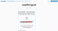 Desktop Screenshot of oepillongcat.tumblr.com