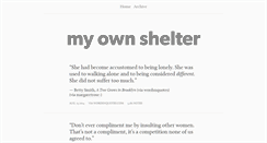 Desktop Screenshot of myownshelter.tumblr.com