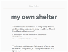 Tablet Screenshot of myownshelter.tumblr.com