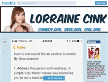 Tablet Screenshot of lorrainecink.tumblr.com