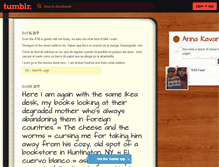 Tablet Screenshot of annakavan.tumblr.com