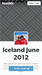 Mobile Screenshot of iceland2012.tumblr.com