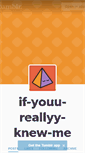 Mobile Screenshot of ifyouureallyyknewme.tumblr.com