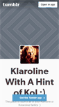 Mobile Screenshot of klarolinekolfics.tumblr.com