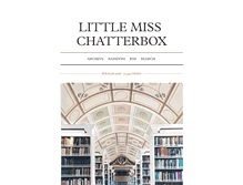 Tablet Screenshot of littlemisschatterbox.tumblr.com