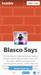 Mobile Screenshot of blascosays.tumblr.com