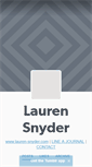 Mobile Screenshot of lauren-snyder.tumblr.com