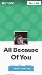 Mobile Screenshot of allbecauseofyougirl.tumblr.com