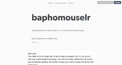 Desktop Screenshot of baphomouselr.tumblr.com