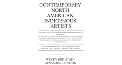 Desktop Screenshot of contemporarynativeartists.tumblr.com