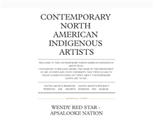 Tablet Screenshot of contemporarynativeartists.tumblr.com