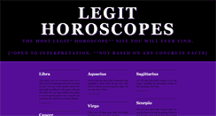 Desktop Screenshot of legithoroscopes.tumblr.com