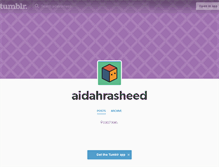 Tablet Screenshot of aidahrasheed.tumblr.com