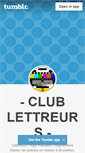 Mobile Screenshot of clublettreurs.tumblr.com