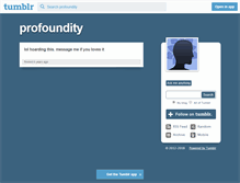 Tablet Screenshot of profoundity.tumblr.com