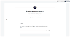 Desktop Screenshot of ladylexicon.tumblr.com