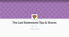 Desktop Screenshot of laststatements.tumblr.com