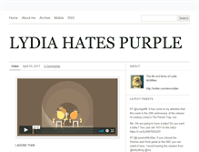 Tablet Screenshot of lydiahatespurple.tumblr.com