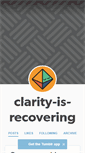 Mobile Screenshot of clarity-is-recovering.tumblr.com