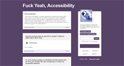 Desktop Screenshot of fuckyeahaccessibility.tumblr.com