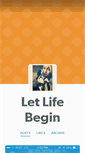 Mobile Screenshot of letlifebegin.tumblr.com