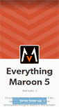 Mobile Screenshot of maroon5fans.tumblr.com