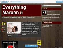 Tablet Screenshot of maroon5fans.tumblr.com