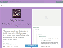 Tablet Screenshot of dailyevolution.tumblr.com