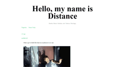 Desktop Screenshot of hello-mynameisdistance.tumblr.com