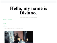 Tablet Screenshot of hello-mynameisdistance.tumblr.com