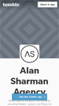 Mobile Screenshot of alansharmanagency.tumblr.com