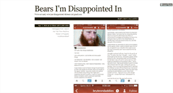 Desktop Screenshot of bearsimdisappointedin.tumblr.com