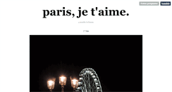 Desktop Screenshot of parisjetaime.tumblr.com