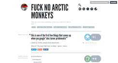 Desktop Screenshot of fucknoarcticmonkeys.tumblr.com