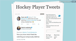 Desktop Screenshot of hockeyplayertweets.tumblr.com