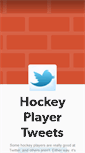 Mobile Screenshot of hockeyplayertweets.tumblr.com