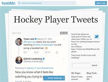 Tablet Screenshot of hockeyplayertweets.tumblr.com