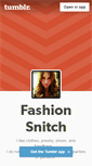 Mobile Screenshot of fashionsnitch.tumblr.com