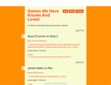 Tablet Screenshot of gameswehaveknownandloved.tumblr.com