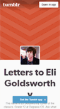 Mobile Screenshot of letterstoeligoldsworthy.tumblr.com