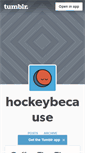 Mobile Screenshot of hockeybecause.tumblr.com