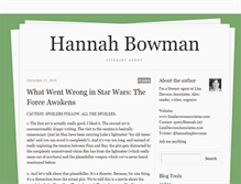 Tablet Screenshot of hannahbowman.tumblr.com