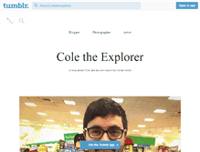 Tablet Screenshot of coletheexplorer.tumblr.com
